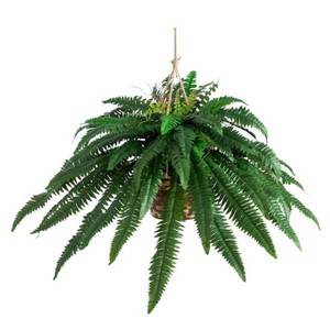 (2) Nearly Natural Large Artificial Boston Fern Hanging Basket