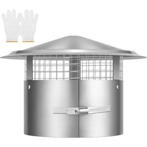 VIVOHOME 8 in. Round Adjustable Stainless Steel Chimney Cap with Screen