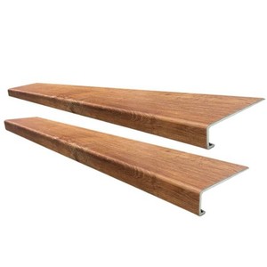 (2) STEPSOLUTION Trail Oak Stair Tread Molding Square-Exact Match for Lifeproof Floor, 2-Pieces, 46 in. x 6.25 in. x 7 mm T