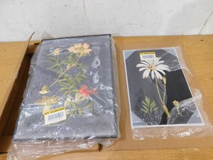 Stupell Industries Botanical Drawing White Flower On Black Design by Lettered and LinedWood Wall Art 15 in. x 10 in.