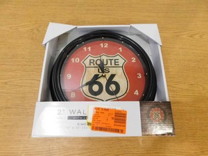 American Art Decor Route 66 LED Wall Clock-Vintage Shield Modern Decor 12 in.