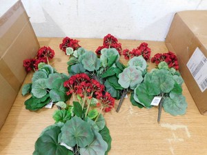 Nearly Natural UV Resistant IndoorOutdoor Geranium Artificial Bush (Set of 6)