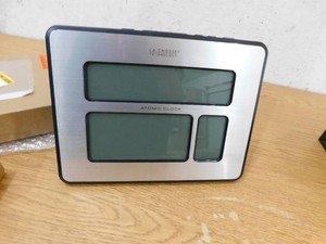 La Crosse Technology Atomic Full Calendar Brushed Silver Digital Clock with Extra Large Digits & Backlight - Perfect Gift for the Elderly