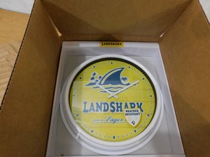La Crosse Clock 15.75 In. Yellow Landshark IndoorOutdoor Analog Quartz Wall Clock