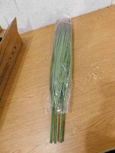 SKYSHALO Artificial Grass Plant, 27 in. Faux Onion Grass, PVC Greenery Shrubs for IndoorOutdoor Home, Office, 3 Pack, Green