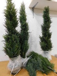 Lot of Nearly Natural UV resistant Artificial Boxwood Topiary Cone Tree (IndoorOutdoor)