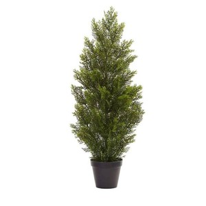 (2) Nearly Natural 3 ft. Artificial IndoorOutdoor Mini Cedar Pine Tree