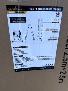 16.5Ft Telescoping Ladder LandHonor 2026 Unused LHR-TL638