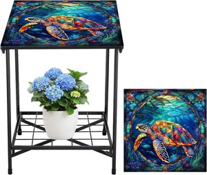Cinnvoice Outdoor Side Table 2-Tier Mosaic