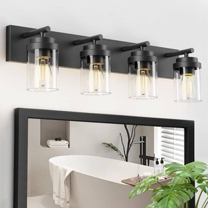 IZORRO 4-Light 30 Matte Black Vanity Light
