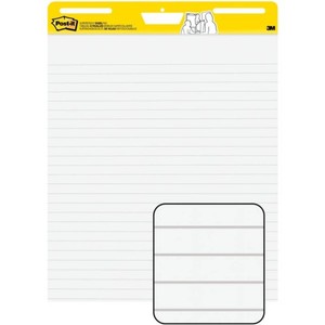 Post-it Easel Pads 25x30, White, 30S, Pack 6