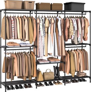 CASAMAYA Clothes Rack, 80.7 Closet, 5 Rods