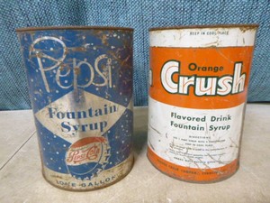 Pepsi and Orange Crush Tins