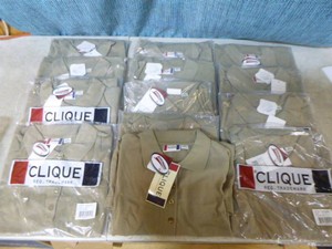 13 Clique Mens Short Sleeve Tan Polo Shirts