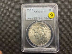 1926-S Silver Peace Dollar - PCGS MS64 - PCGS Price Guide Value for an MS64 is $500