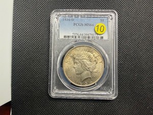 1934-D Silver Peace Dollar - PCGS MS64 - PCGS Price Guide Value for an MS64 is $650