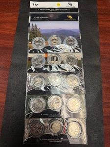 Five Original US Mint 3-Coin Sets of 2031 America the Beautiful PDS Washington Quarter US Park Sets in Original Mint Package WCOA
