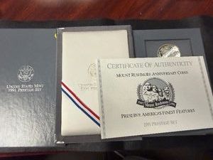 1991-S Mount Rushmore Silver Prestige Mint Set in Original U.S. Mint Package with COA - Greysheet Wholesale Value is $80.62