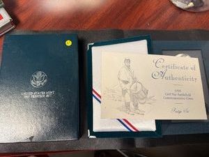 1995 Civil War Silver Prestige Mint Set in Original U.S. Mint Package with COA - Greysheet Wholesale Value is $97.97