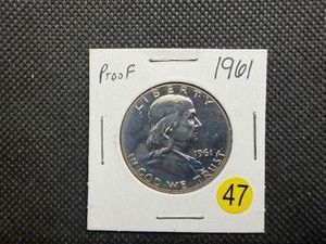 1961 Proof Franklin Silver Half Dollar