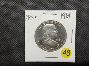 1961 Proof Franklin Silver Half Dollar