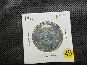 1962 Proof Franklin Silver Half Dollar
