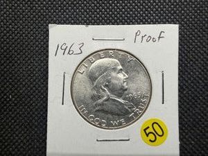 1963 Proof Franklin Silver Half Dollar