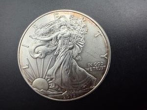 2015 Beautiful Toned Uncirculated 1 Oz. Silver American Eagle