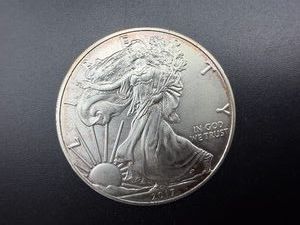 2017 Beautiful Toned Uncirculated 1 Oz. Silver American Eagle
