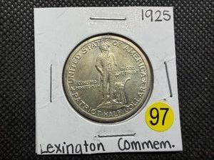 1925 Lexington Commemorative Silver Half Dollar