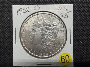 1902-O Silver Morgan Dollar Marked MS65 when Purchased - Greysheet Wholesale Value for an MS65 is $175