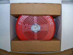 (30 total units - 3 Boxes of 8, 1 Box of 6) Siemens S54329-F41-A2 (SLSPCR-F) Ceiling-Mounted High-Fidelity Fire Alarm Speakers - NEW IN BOX