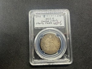1855 O Seated Liberty Silver Half Dollar NUMIS F