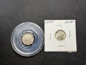 1931 and 1935 Silver Mercury Dimes