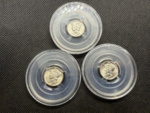 1941, 1941 D, 1941 S Silver Mercury Dimes