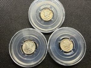 1942, 1942 D, 1942 S Silver Mercury Dimes