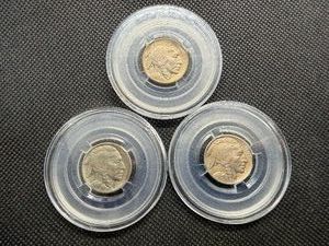 1913, 1913 and 1913 S Buffalo Nickels