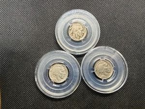 1924 D, 1927 S and 1929 Buffalo Nickels