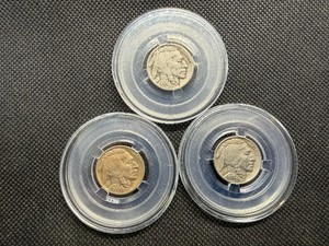 1935 D, 1936 D and 1938 D Buffalo Nickels