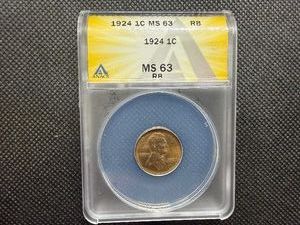 1924 1C ANACS MS63 RB