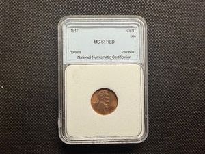 1947 1C NNC MS67 Red