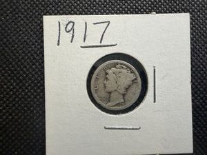 1917 Silver Mercury Dime