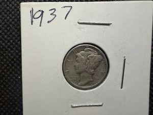 1937 Silver Mercury Dime