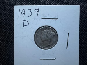 1939 D Silver Mercury Dime