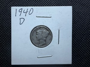 1940 D Silver Mercury Dime