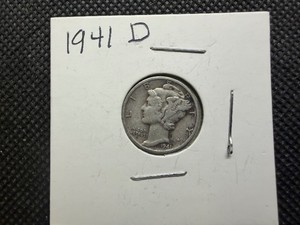 1941 D Silver Mercury Dime