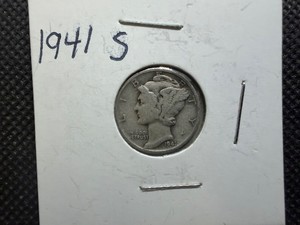 1941 S Silver Mercury Dime