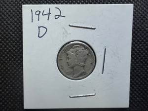 1942 D Silver Mercury Dime