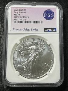 2025 AMERICAN SILVER EAGLE NGC MS70