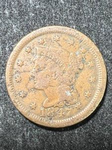 1847 US BRAIDED HAIR LARGE CENT
